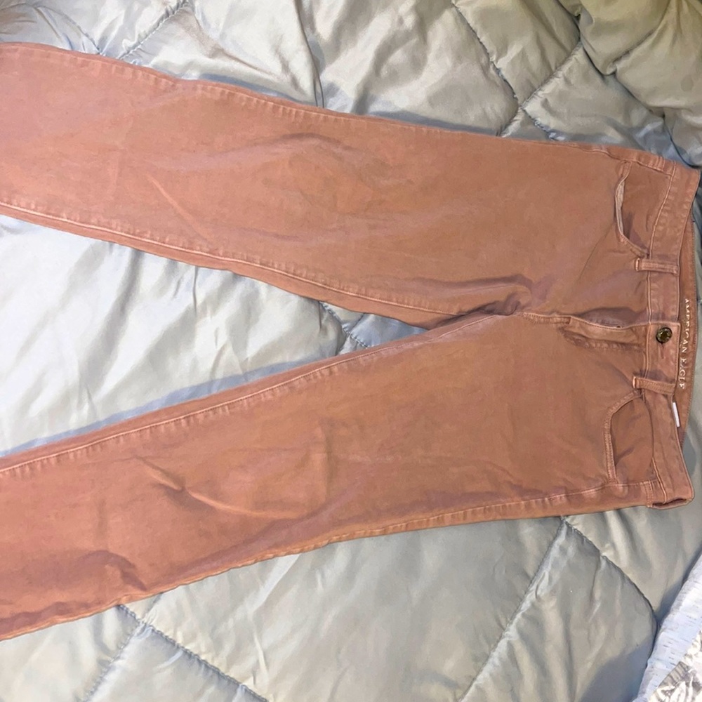 American Eagle Outfitters Straight Leg Pants in Dusty Rose